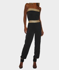 4.3 White and Gold Jumpsuit - The St. Tropez